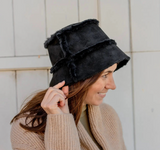 Faux Fur/Suede Floppy Hat