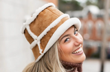 Faux Fur/Suede Floppy Hat