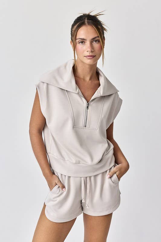 Blake Half Zip Top and Shorts Set