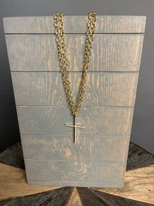 Double Strand Cross Necklace