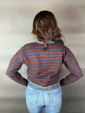 Striped Denim Trim Jacket