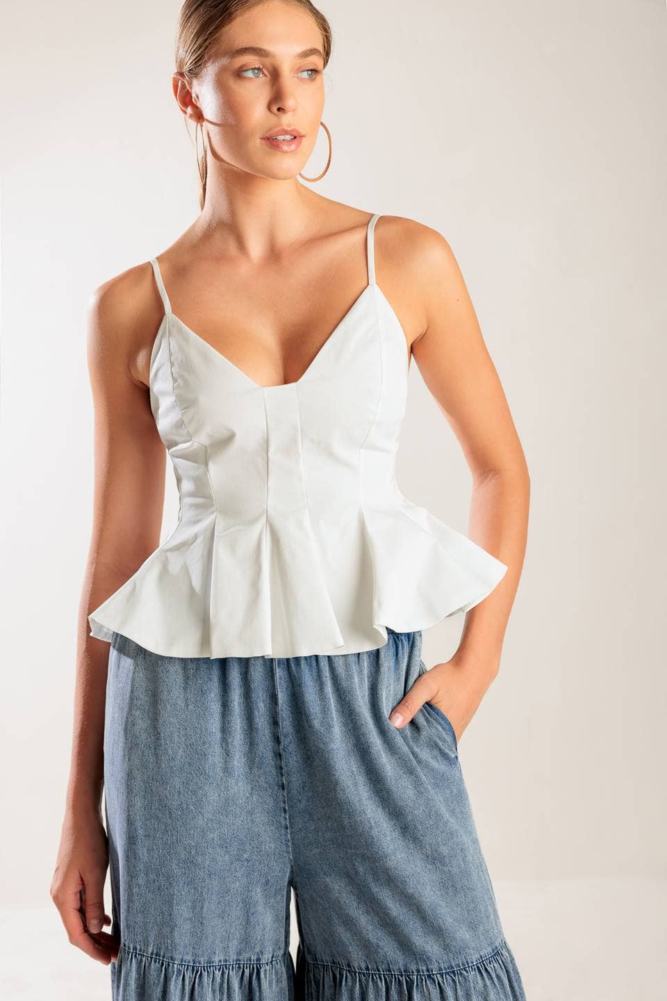Solid Woven Cami Top