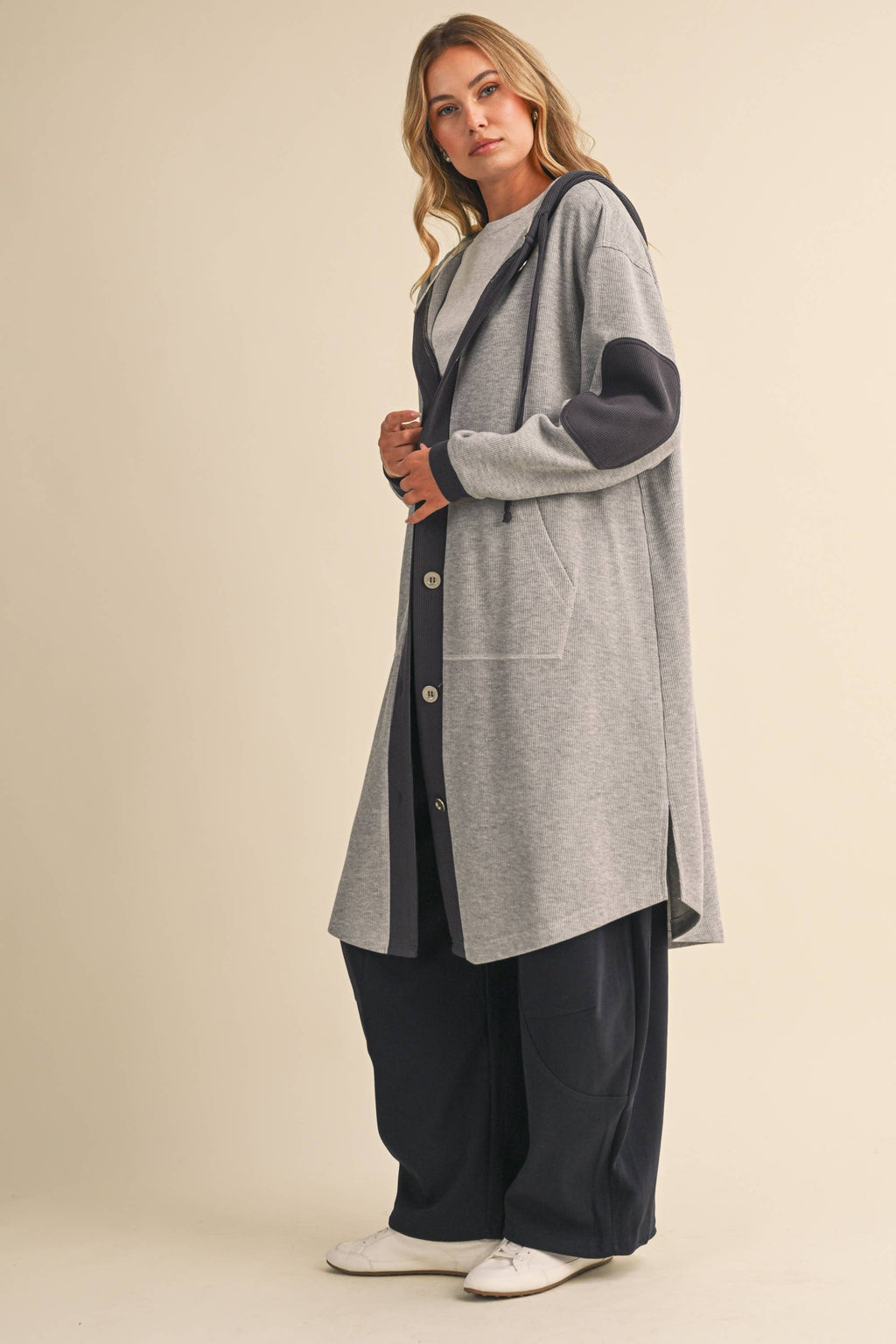 HOODED CARDIGAN