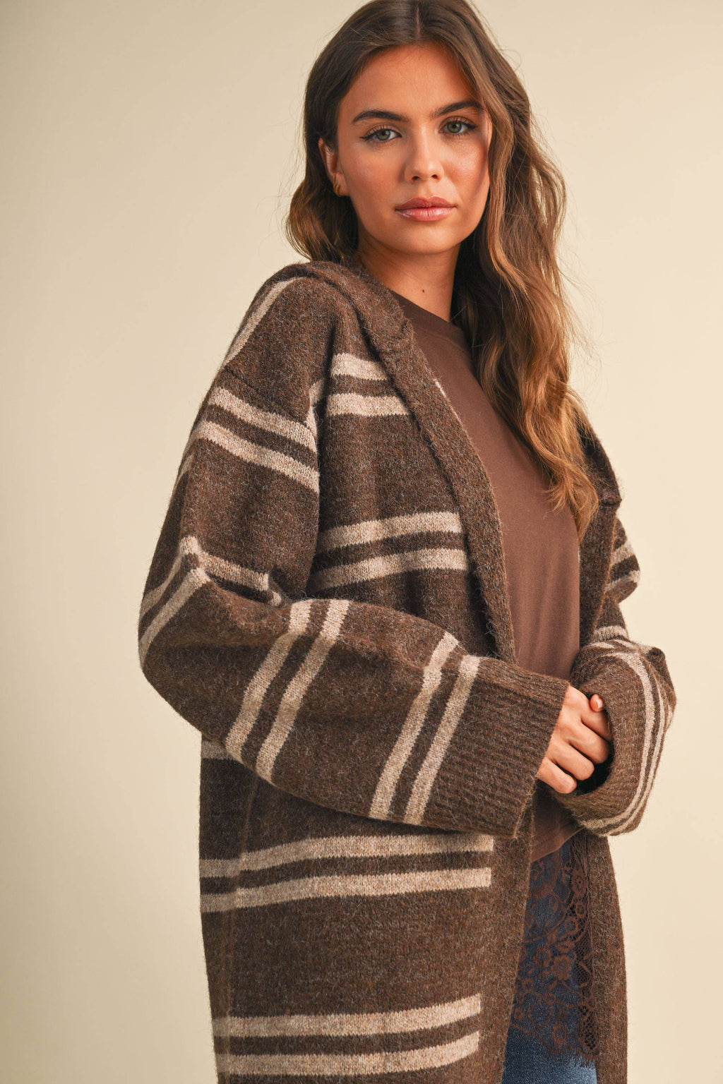 Hooded Oversized  Long Sweater Cardigan