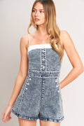 Acid Washed Romper