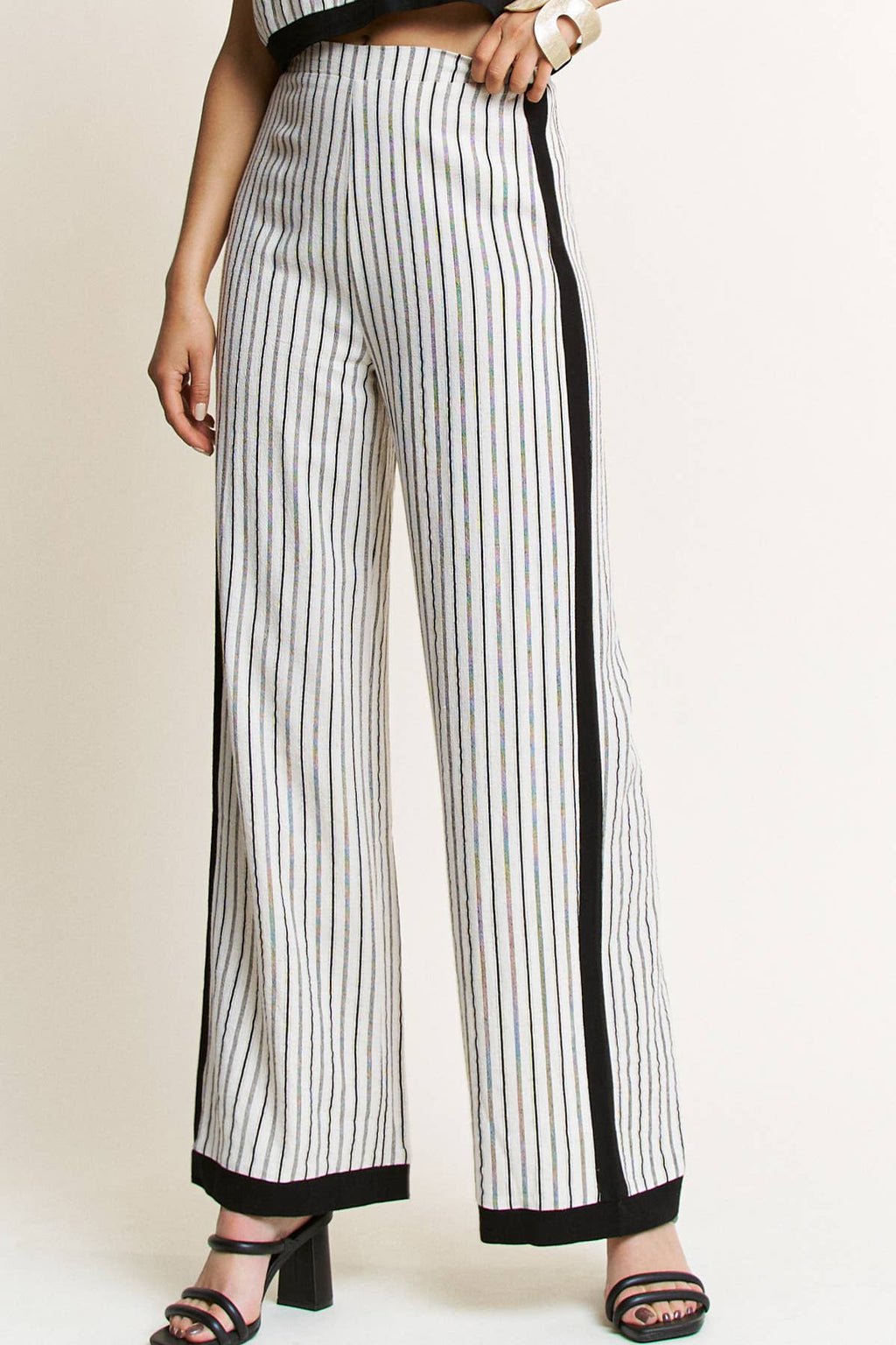 Striped Sleeveless Top & Pant Set