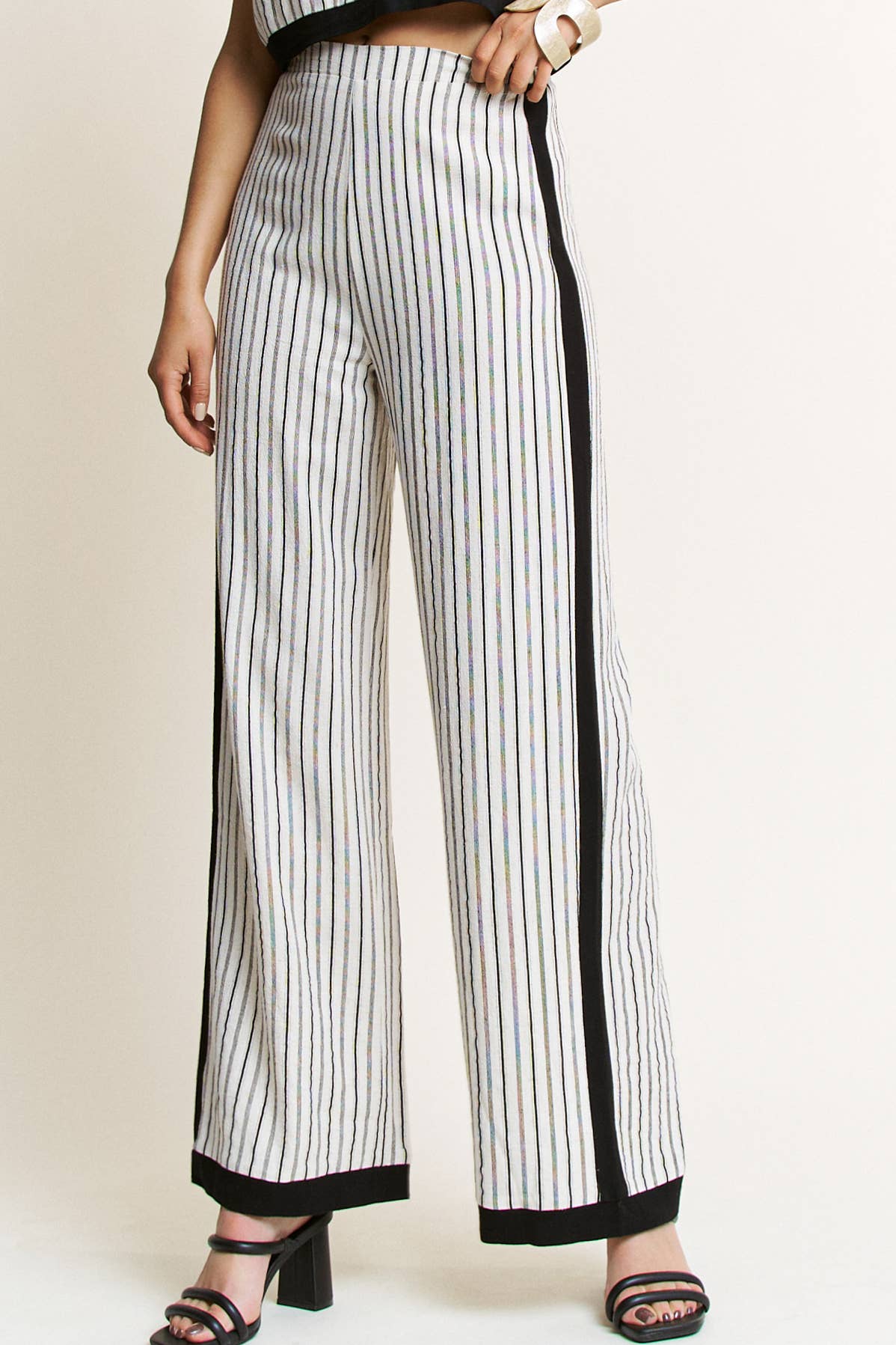 Striped Sleeveless Top & Pant Set