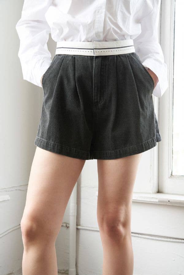 Washed Denim Short