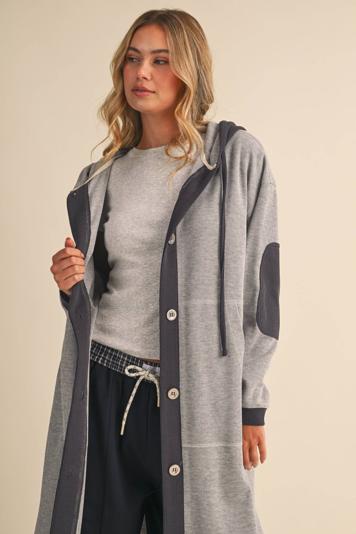 HOODED CARDIGAN