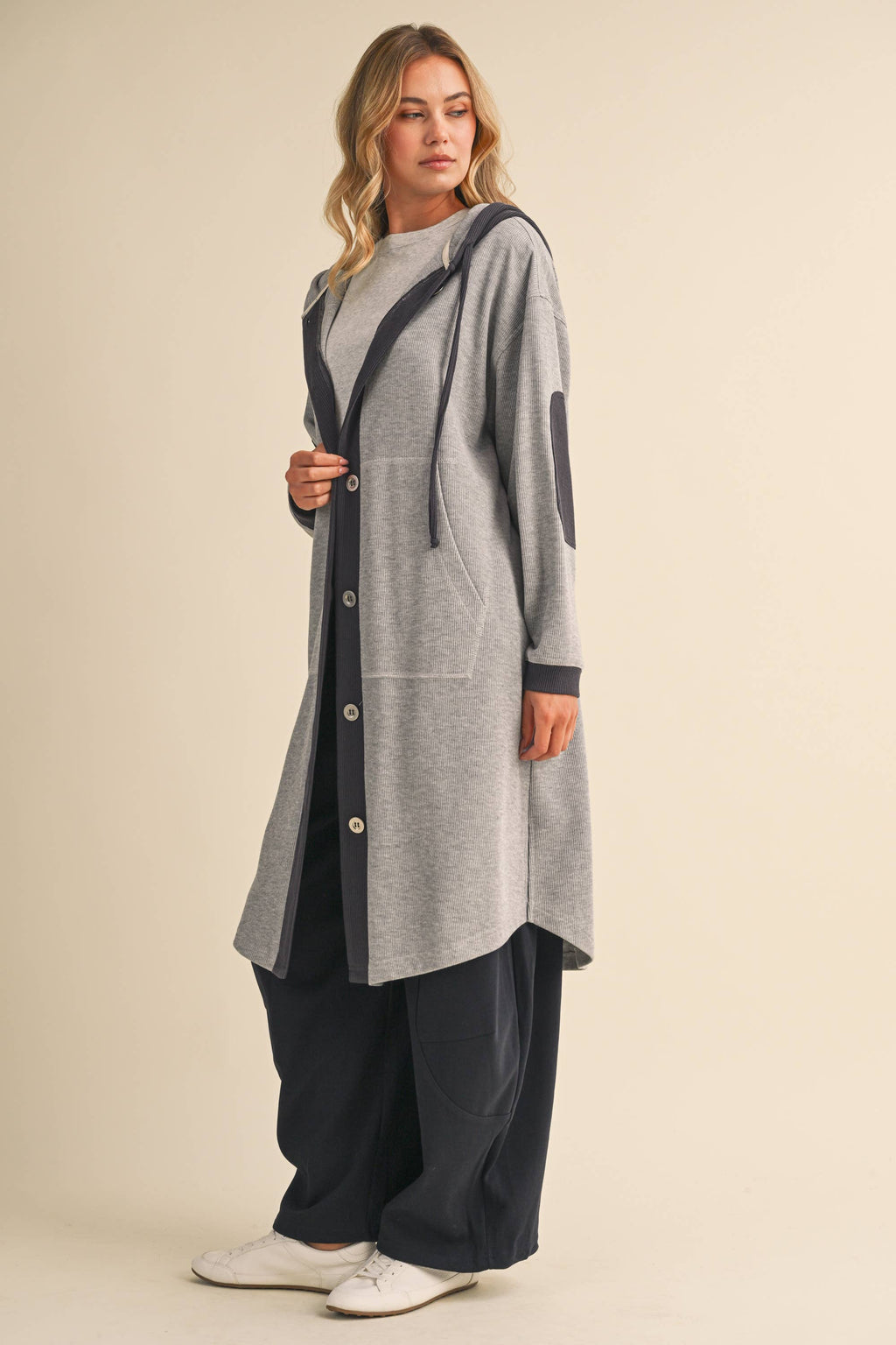 HOODED CARDIGAN