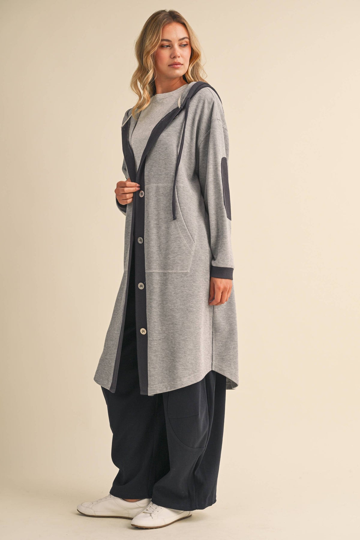 HOODED CARDIGAN