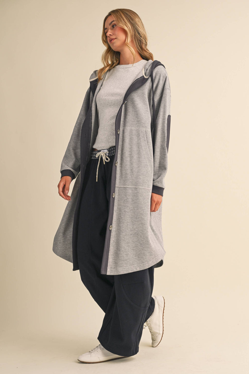 HOODED CARDIGAN