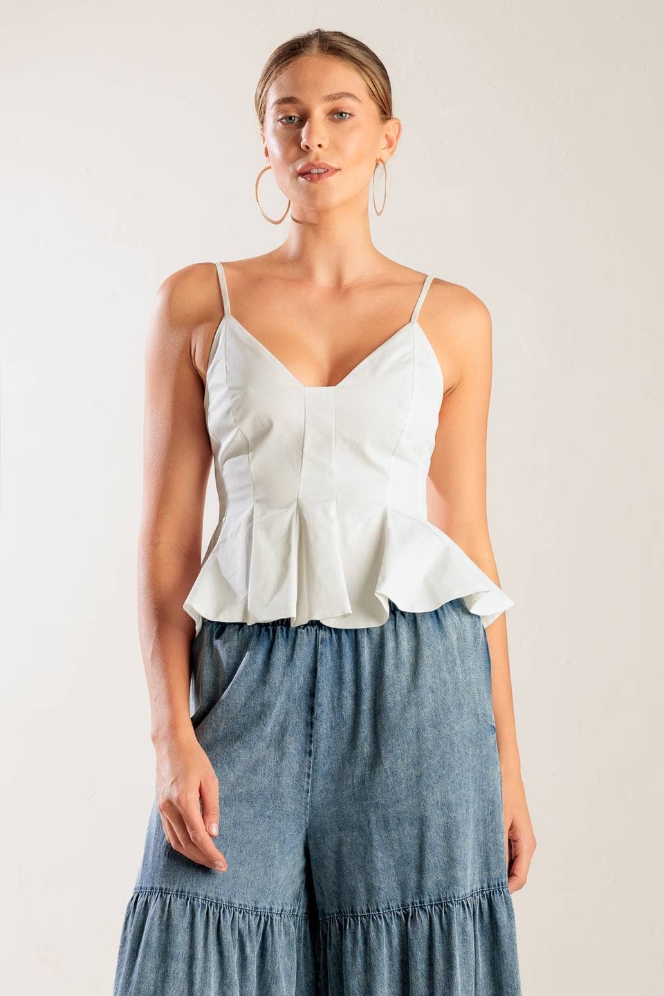 Solid Woven Cami Top