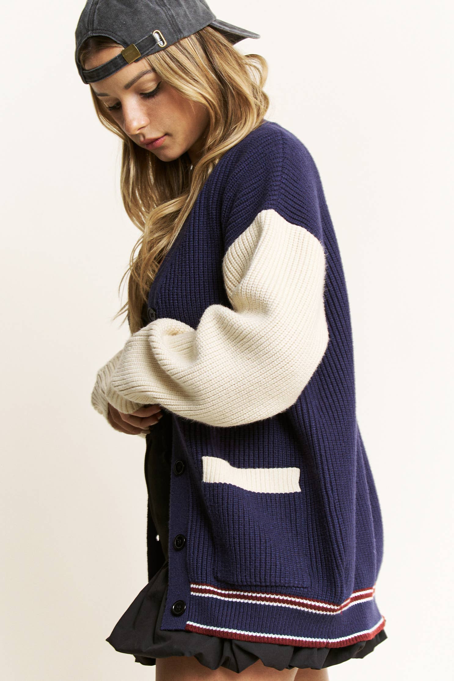 Stripe Detail Cardigan