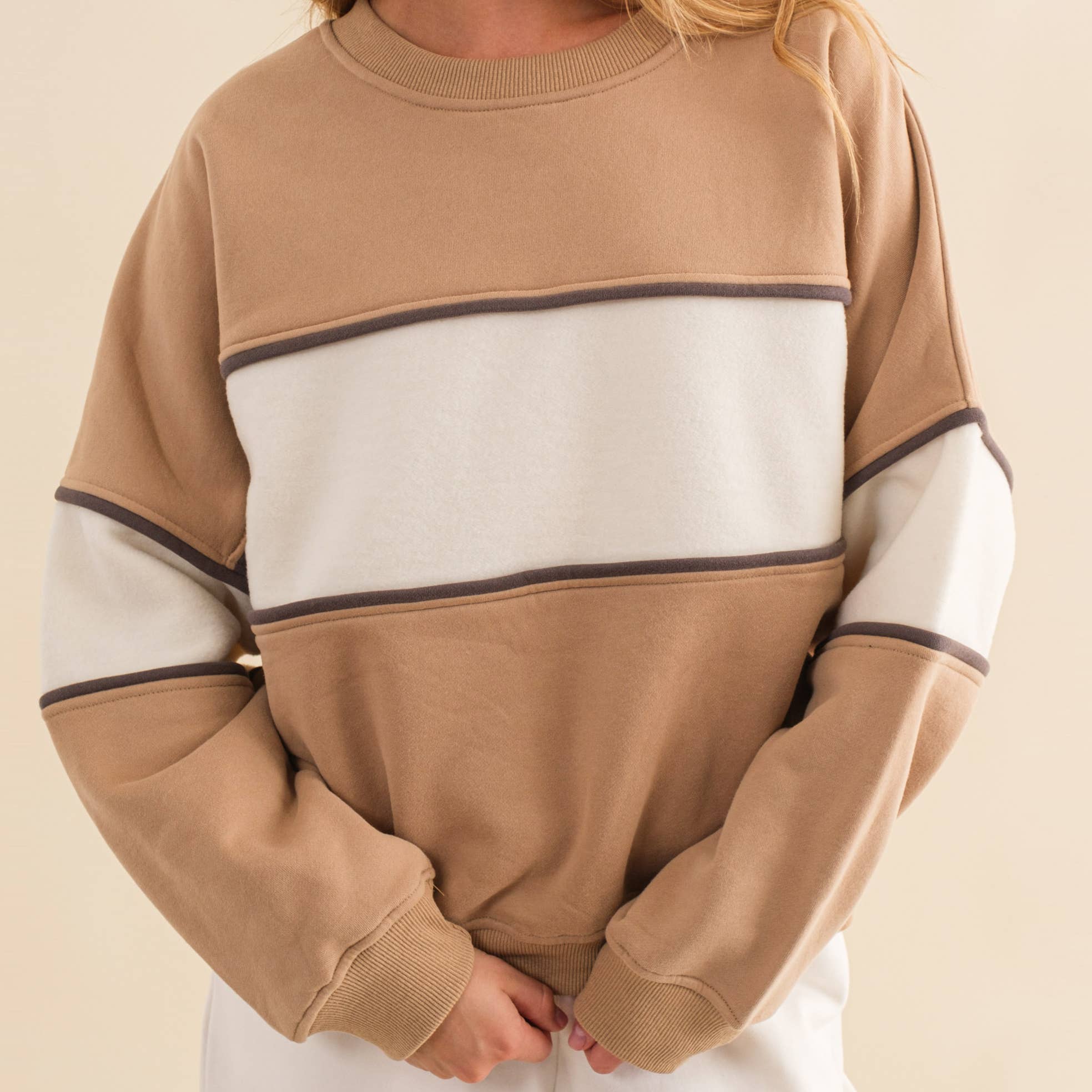 Color Block Crew Sweatshirt