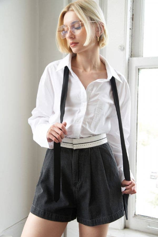 Washed Denim Short