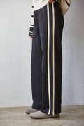 Knit Cotton Side Contrast Trim Pants