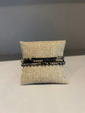 Black Beaded Bracelet Set