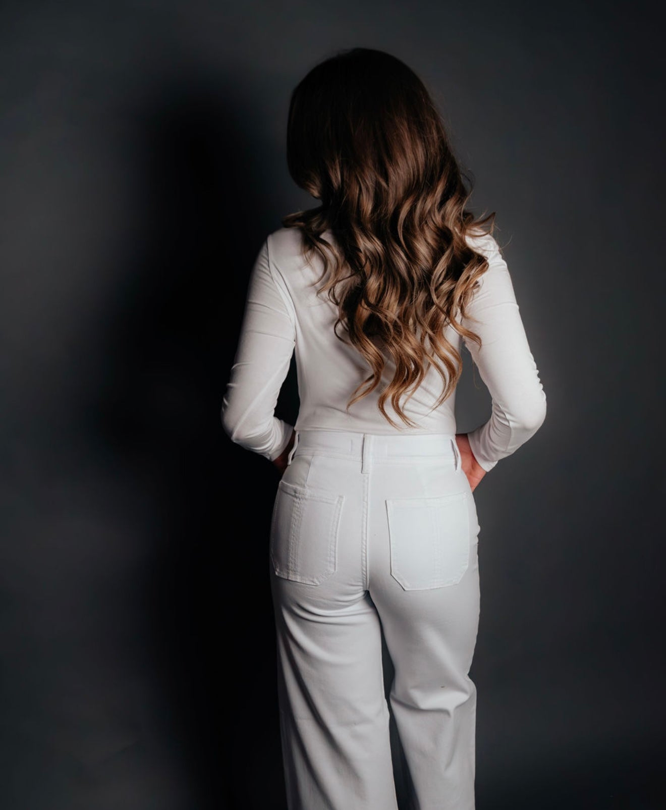 Camille Exposed Button Wide Leg