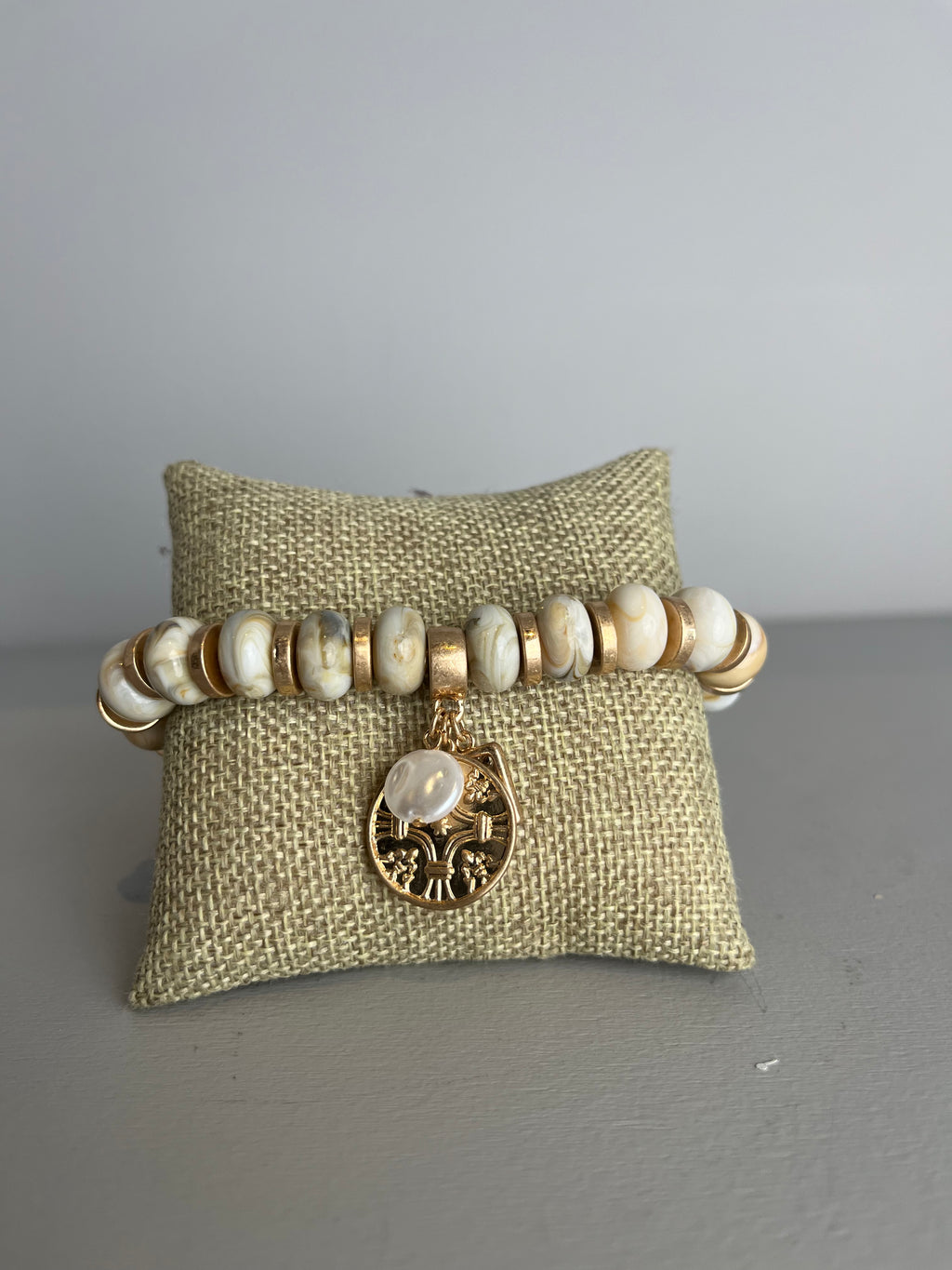 Coin Beaded Bracelet