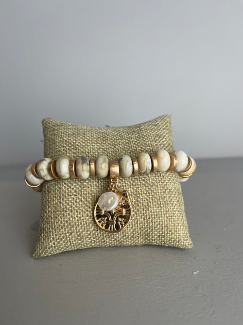 Coin Beaded Bracelet