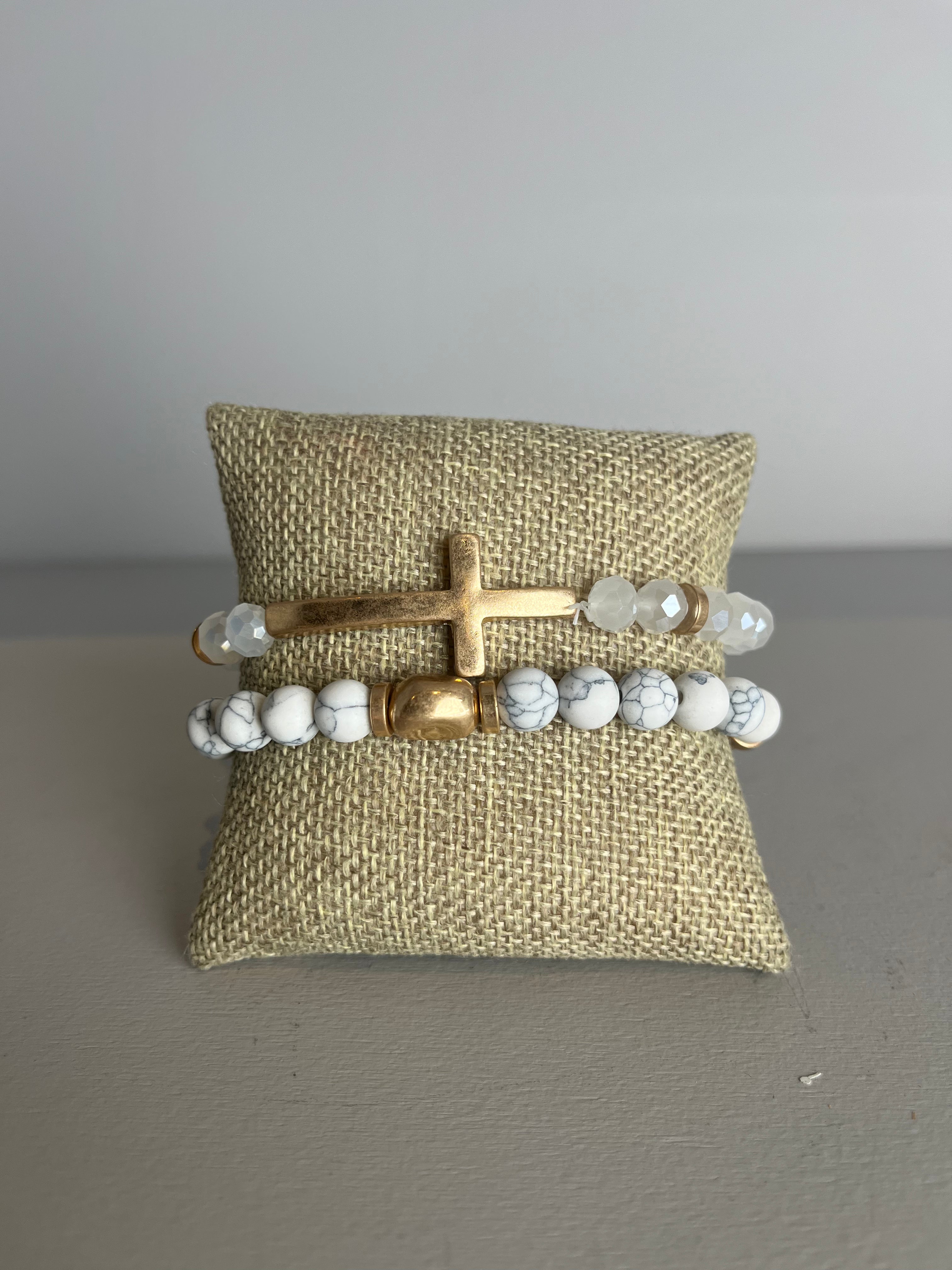 Stack Cross Bracelet