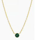 Rose Marble Coin Necklace