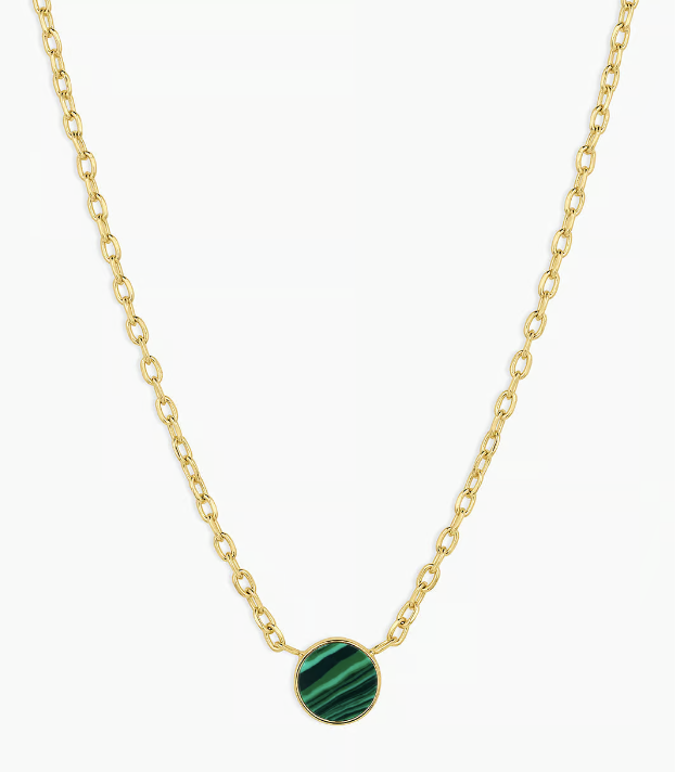 Rose Marble Coin Necklace