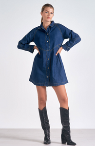 L/S Button Down Dress