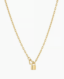 Heart Padlock Interlocking Necklace
