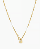 Heart Padlock Interlocking Necklace