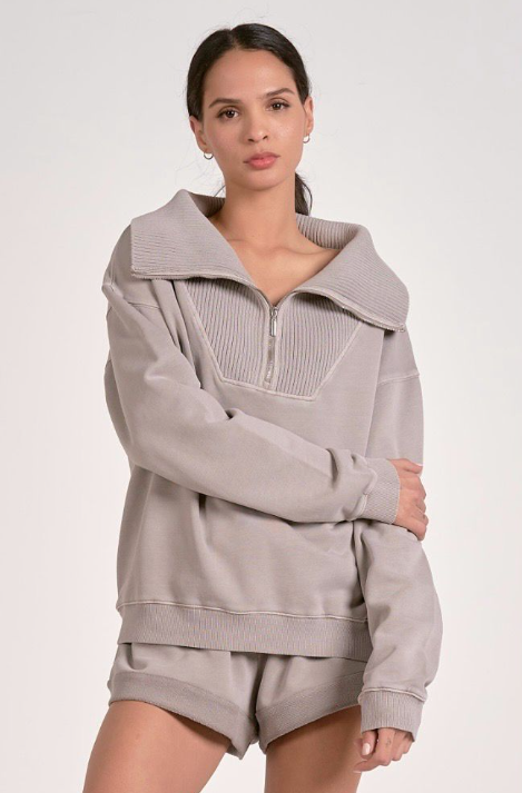 Oversize Quarter Zip