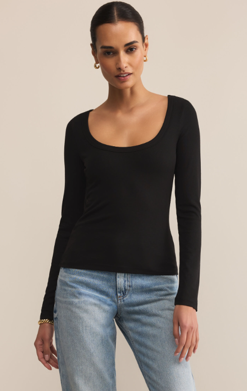 Second Skin Scoop Neck Top