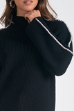 Ribbed Contrast Sweater