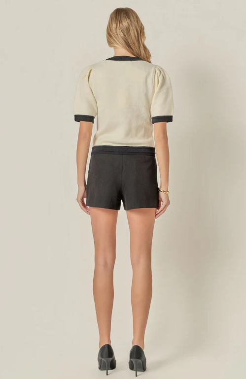 Puff Sleeve Knit Top