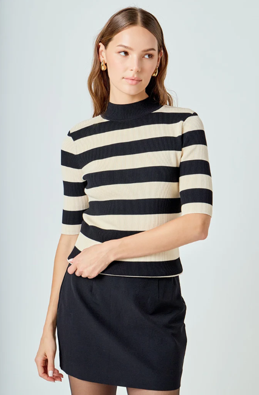 Striped Knit Top