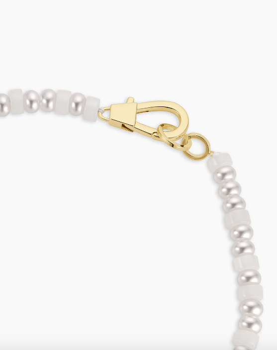 Harbor Statement Necklace/White Jade