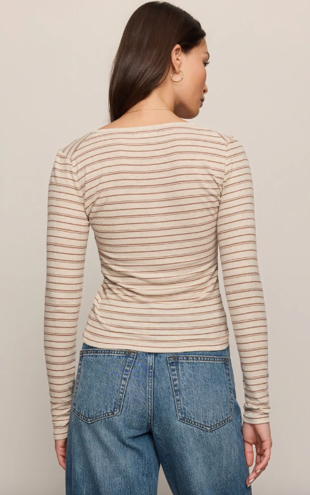 Andie Striped Henley Top