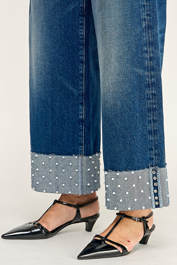 Parker Cuff Studded Jean
