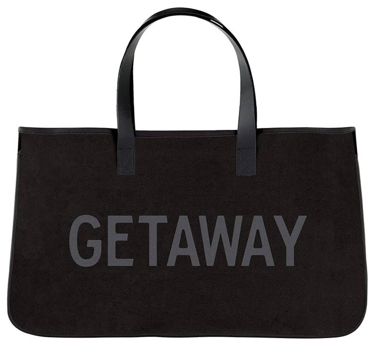 Black Canvas Tote - Getaway