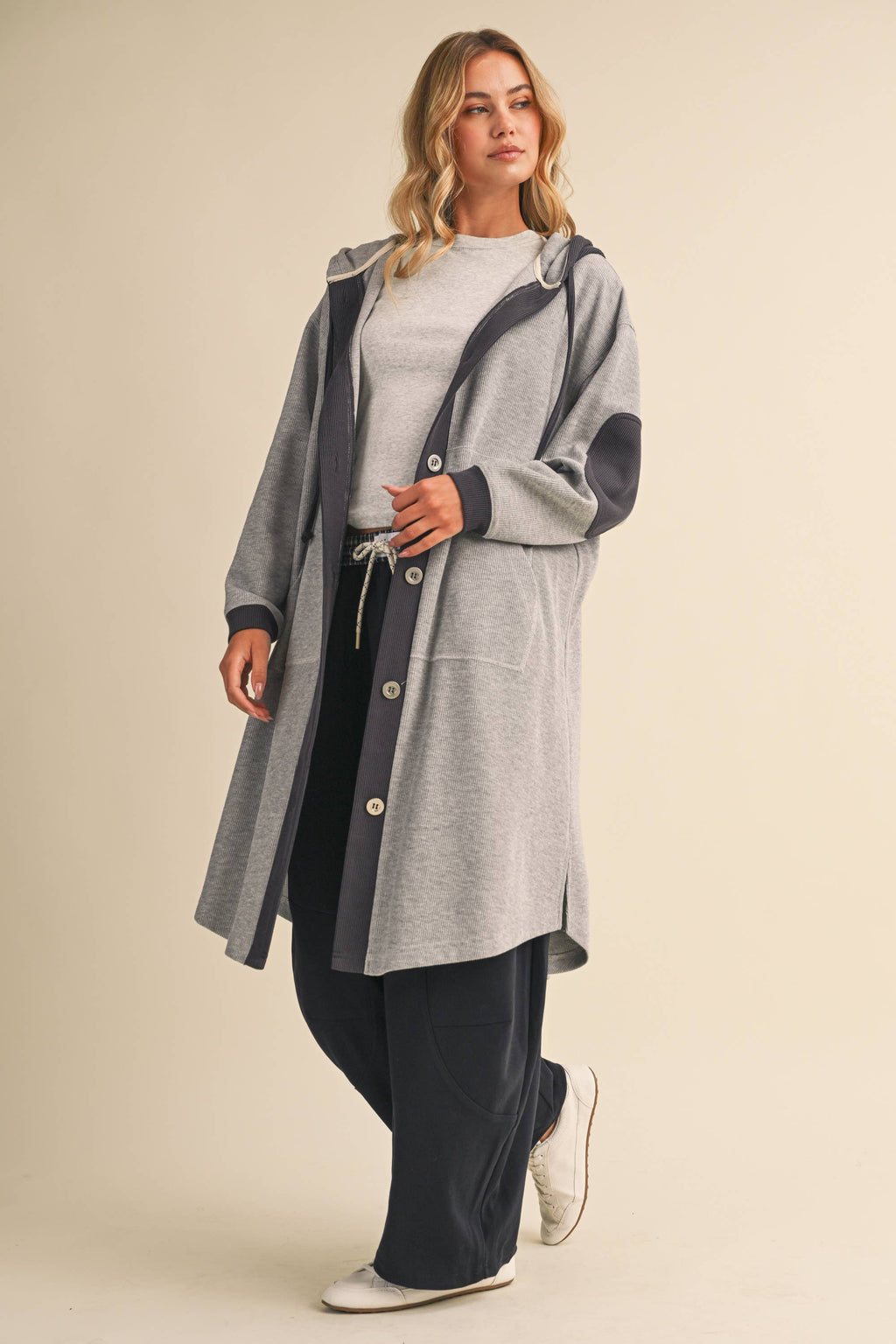 HOODED CARDIGAN
