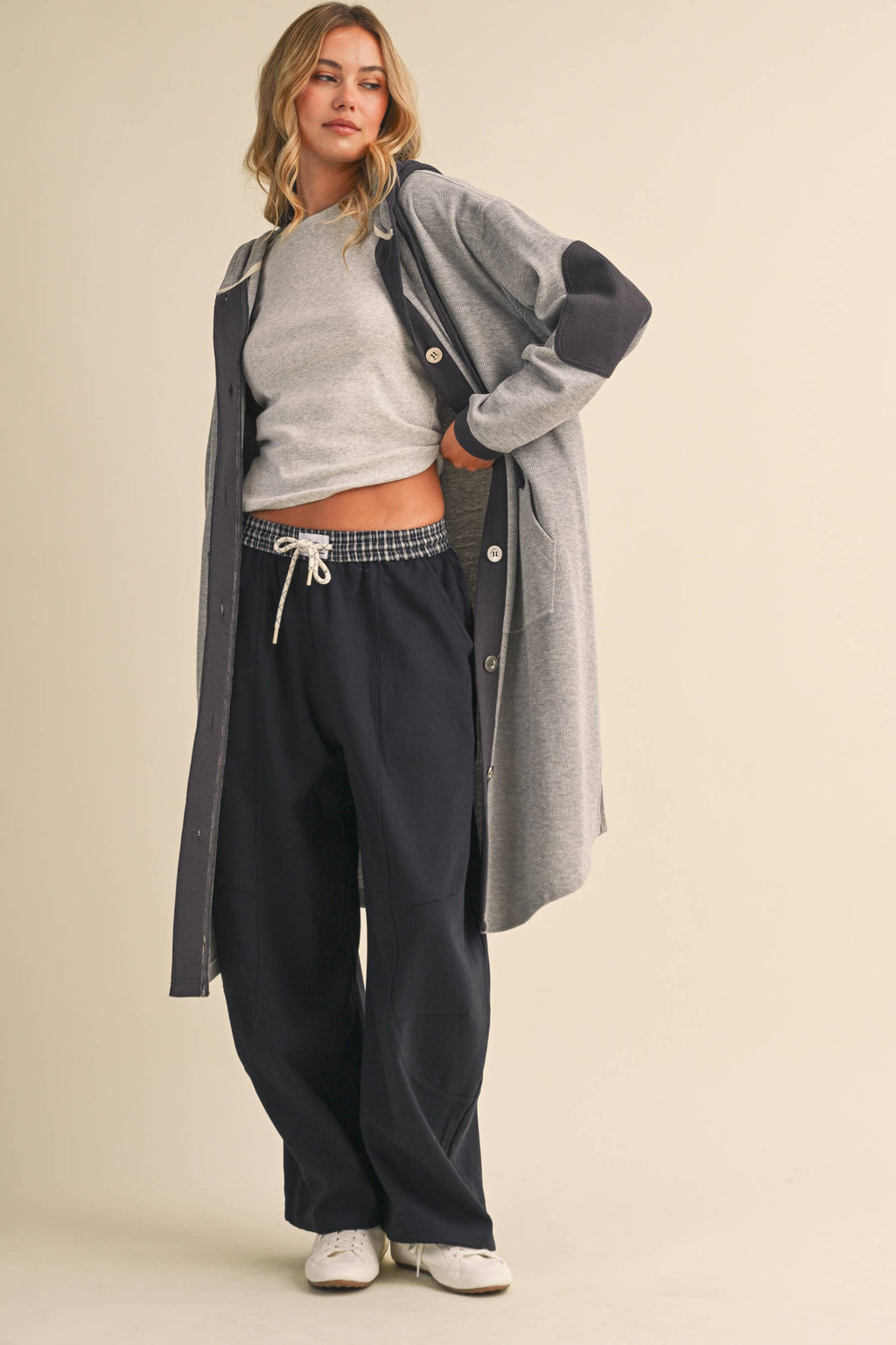HOODED CARDIGAN