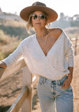 Confetti Surplice Pullover Sweater