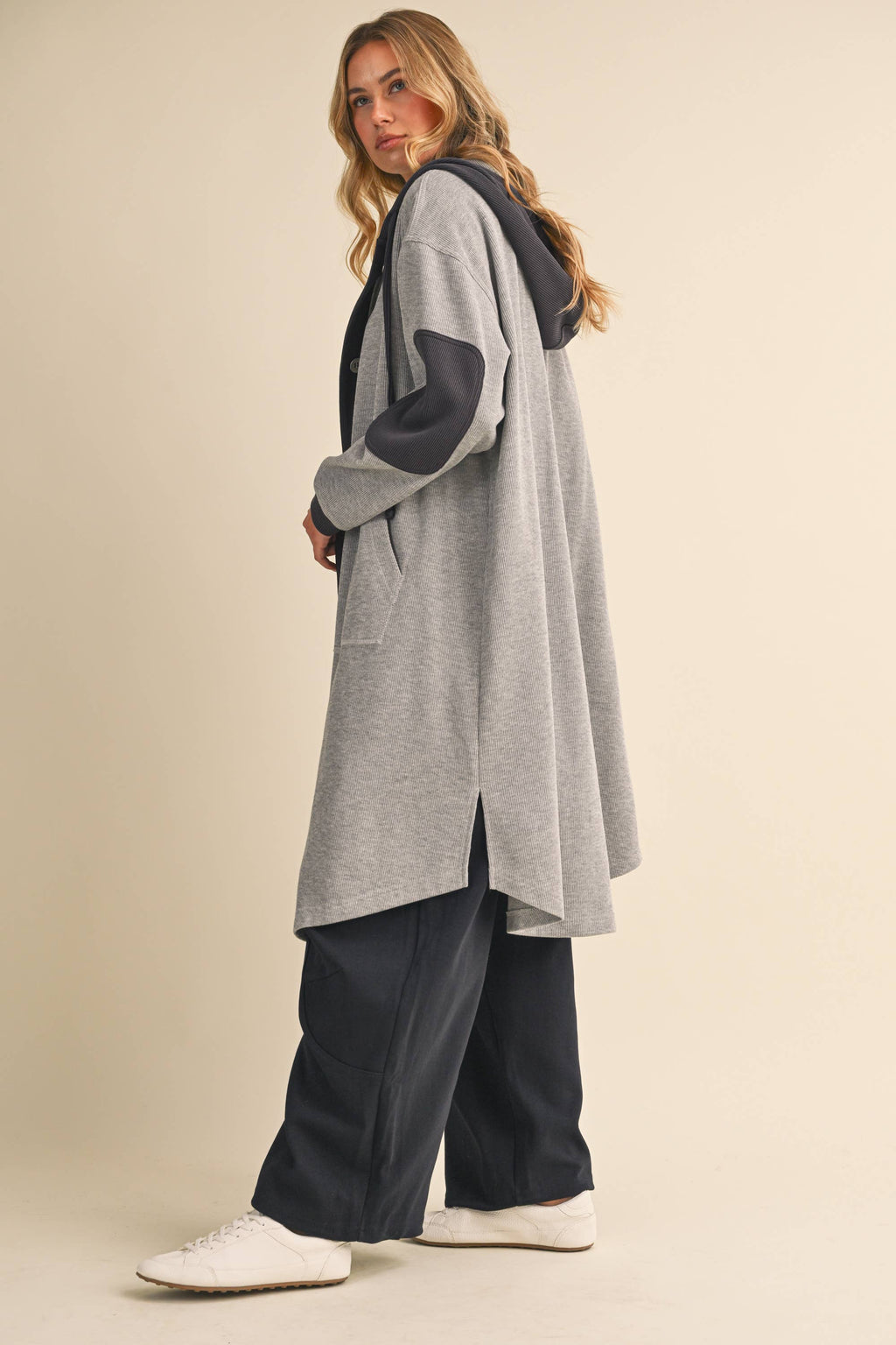 HOODED CARDIGAN