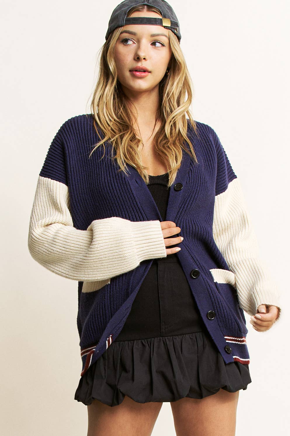 Stripe Detail Cardigan