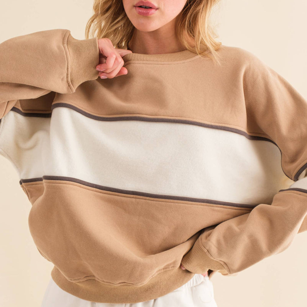 Color Block Crew Sweatshirt