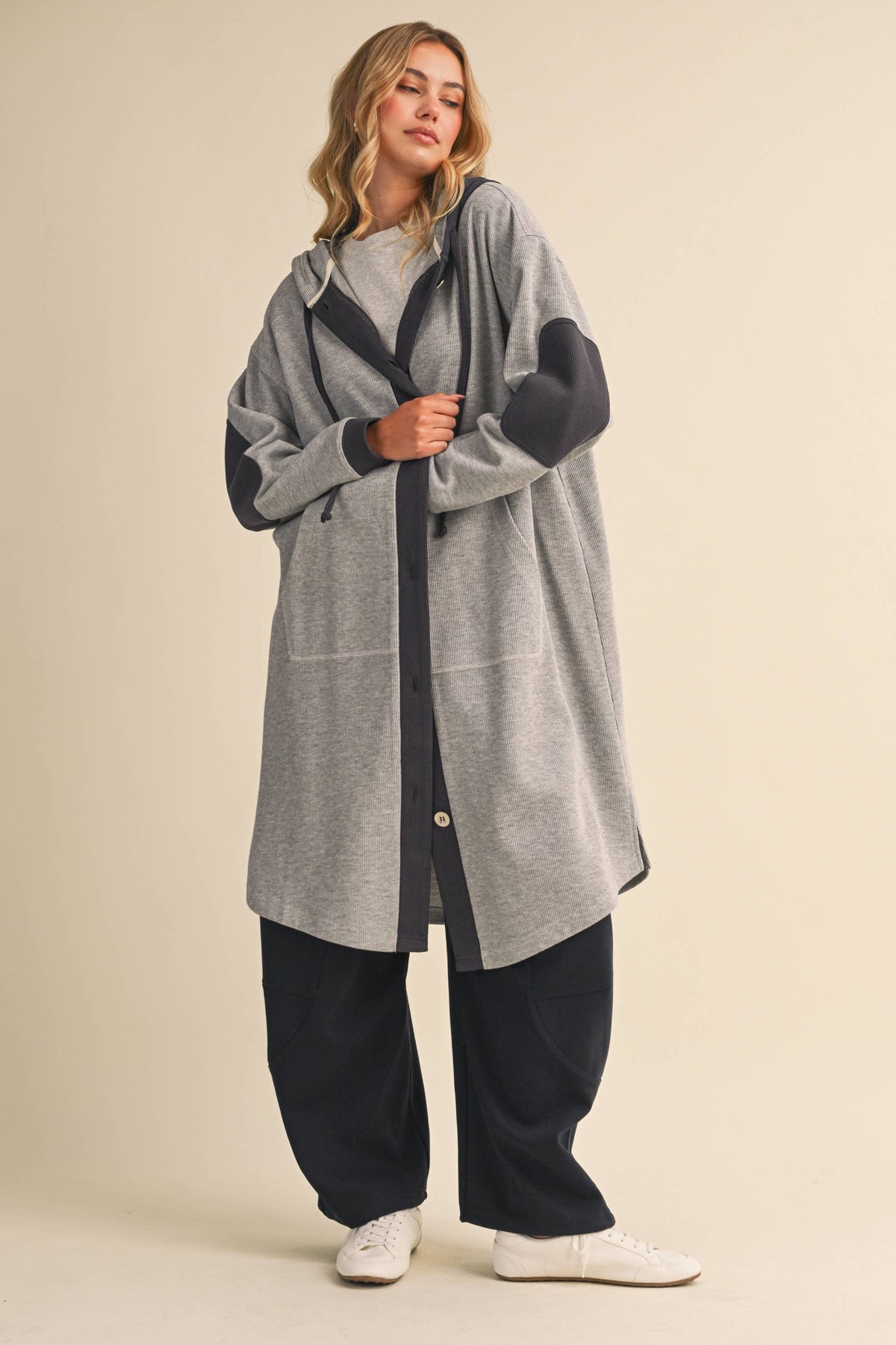 HOODED CARDIGAN