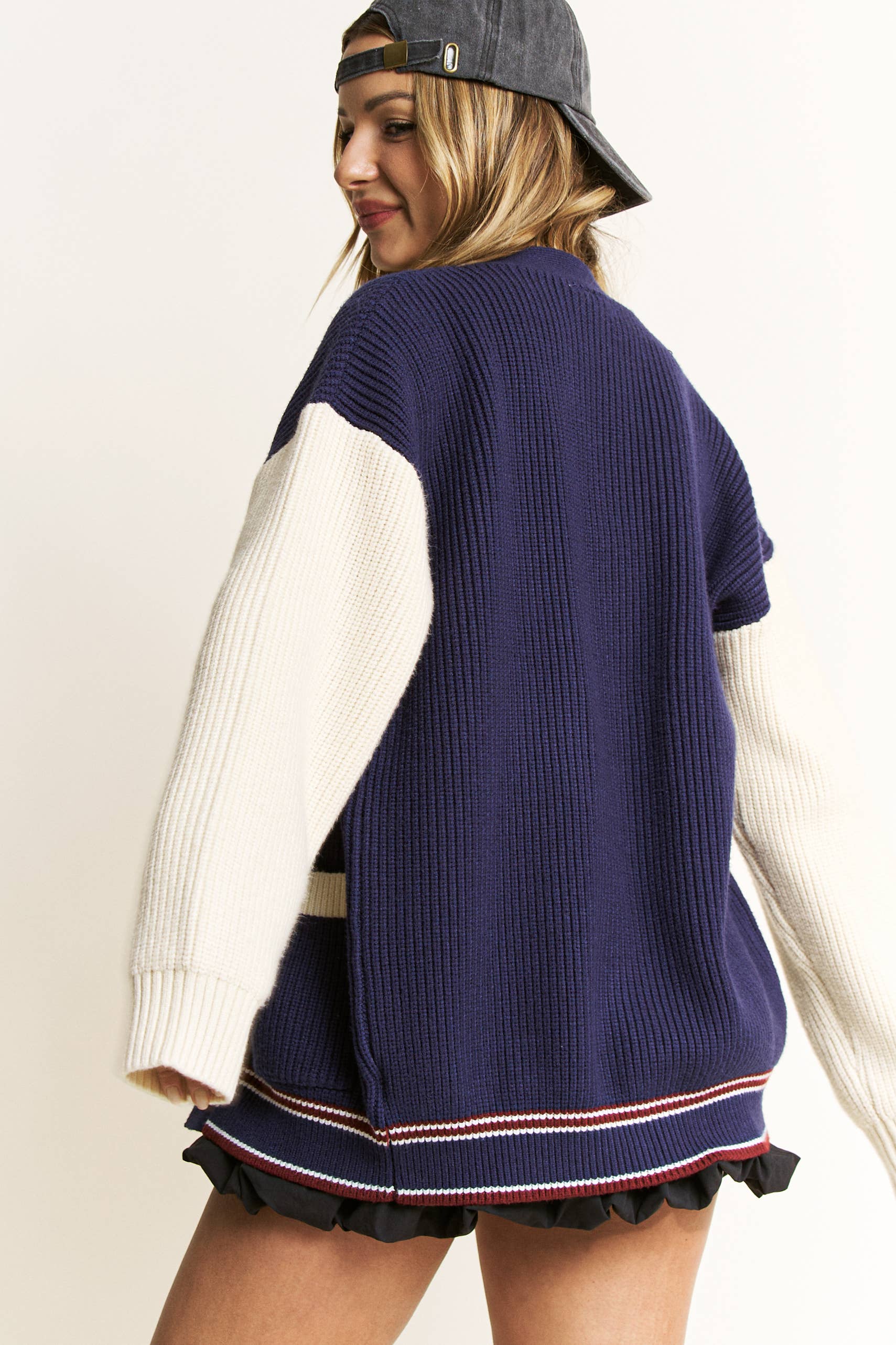 Stripe Detail Cardigan