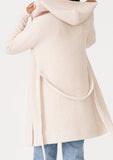 Long Sleeve Belted Hooded Cardigan