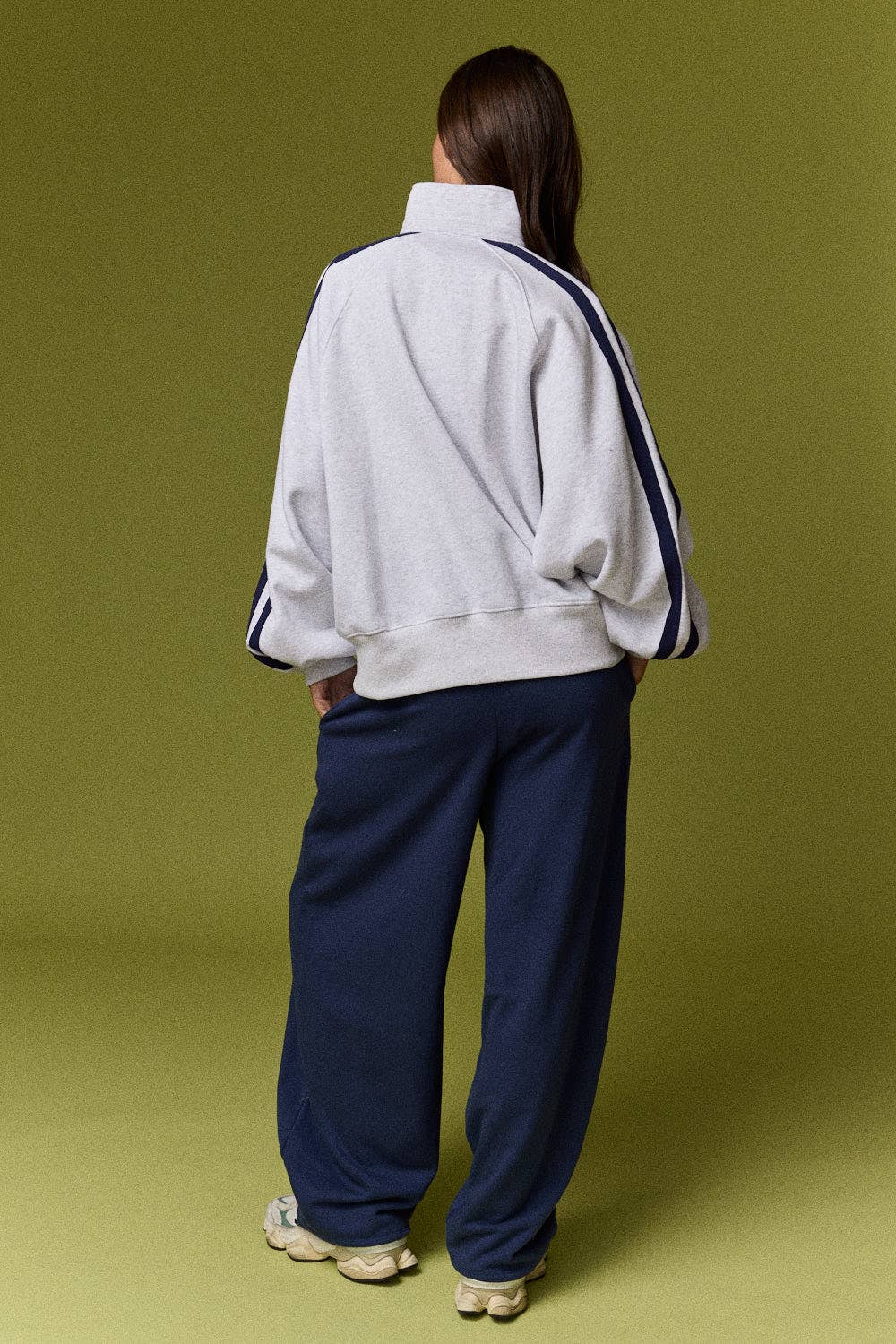 Snap Collar Varsity Sweatshirt